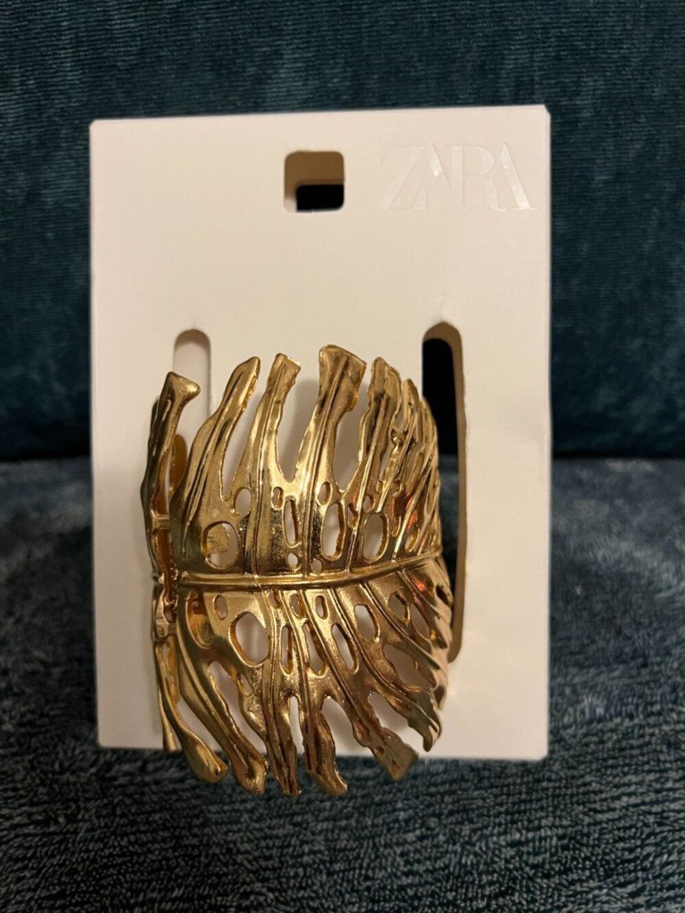 Zara Leaf Gold Cuff Bracelet Jewelry 4736/227 NWT